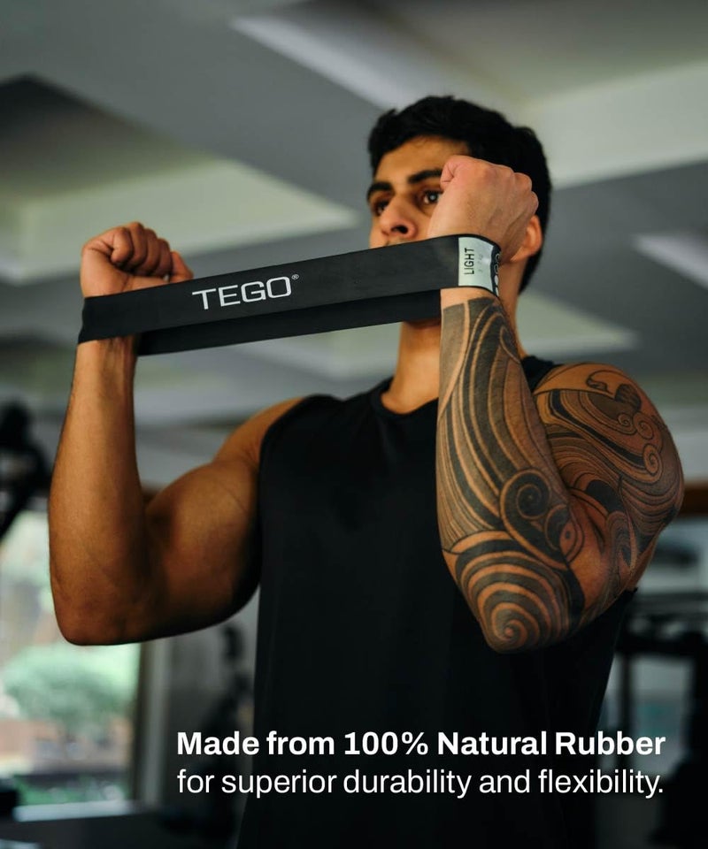 TEGO Mini Loop Resistance Bands for Strength, Mobility & Recovery | Set of 4 | Natural Rubber | Durable & Versatile | Ideal for Home Workouts, Glutes, Rehab & Stretching - Image 4