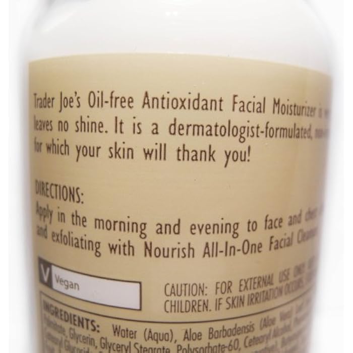 Trader Joe's Nourish Oil-Free Antioxidant Facial Moisturizer 6oz - Image 2