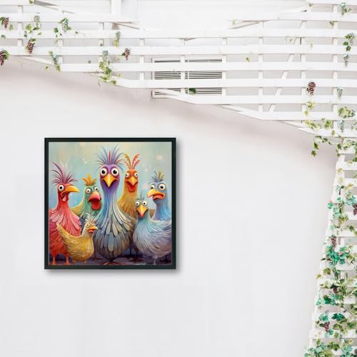 MBNTJHT Chicken Stamped Cross Stitch Kits for Adults Beginners, DIY Animals Needlepoint Counted Cross Stitch Kit for Adults,Cartoon Pattern Stitch Embroidery Kit for Wall Home Decor 14X14 Inch. - Image 5