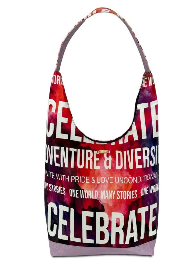 STRUTT Colorful Hobo Bag for Women Stylish & Spacious Big-Size Tote Bag Lightweight, Waterproof & Durable Shoulder Handbag - Pride - Image 1