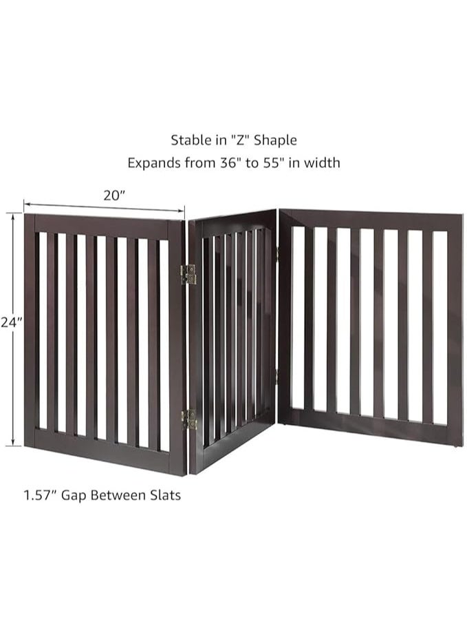 Unipaws Standing Pet Gate for Dogs and Cats – Freestanding Foldable Wooden Pet Barrier Fence for Indoor Use – Step-Over Dog Gate for Doorways, Hallways, and Stairs - Image 5
