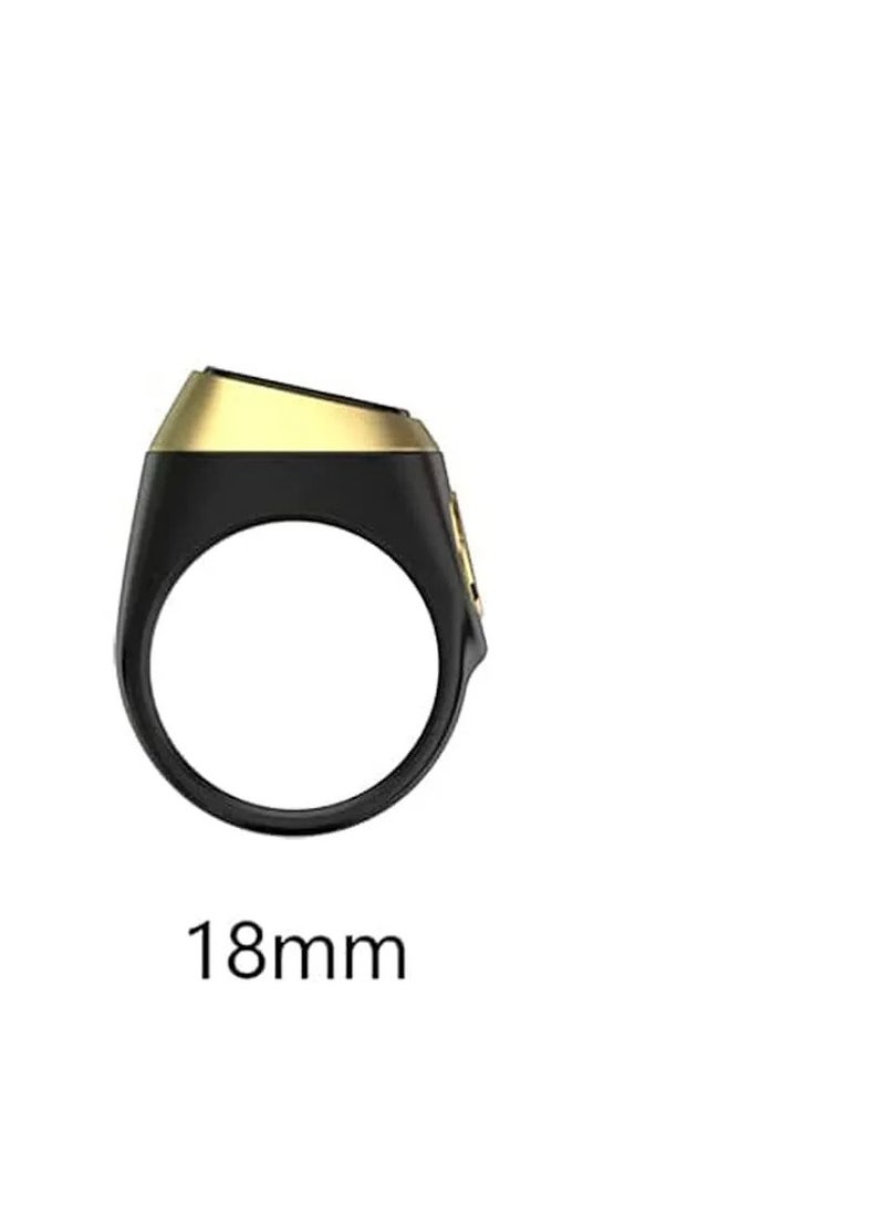 Smart Male Tasbeeh Ring, Islamic Prayer, Prayer Timing Reminder, OLED Display, Tasbeeh Counter, Smart Ring, Wearable Technology Products, Waterproof from Any Qibla, Burgundy Color, Size 18mm  - Image 5