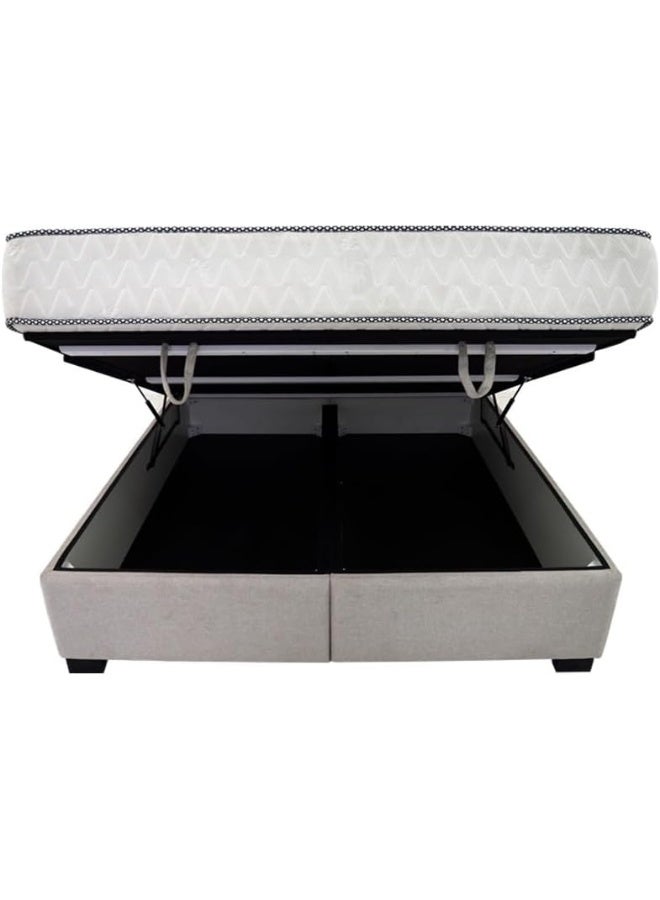 Comfynest Hydraulic Lift-Up Storage Bed – Modern Upholstered Bed with Ample Hidden Storage Multiple Sizes and options available (With Mattress(Spring), 200x200cm) - Image 2