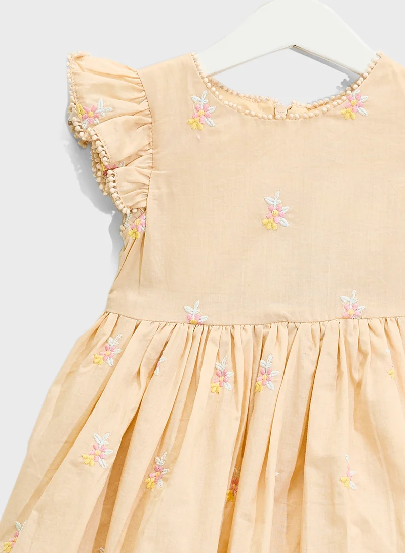 Ripples Floral Embroidered Dress