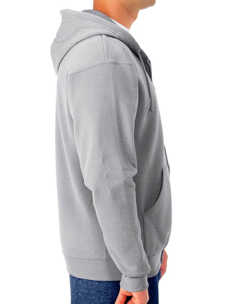 Jerzees -Men's NuBlend Fleece -Sweatshirts & Hoodies, Full Zip-Heather Grey, X-Large - Image 2