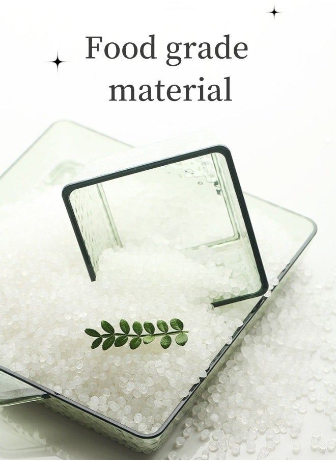 Generic - 4 Snack Serving Tray With Lid Clear Plastic Food Display Bowls Relish Storage Organizer Plate For Dried Fruit Candy Nuts Chip Appetizer (Dark Green) - Image 1