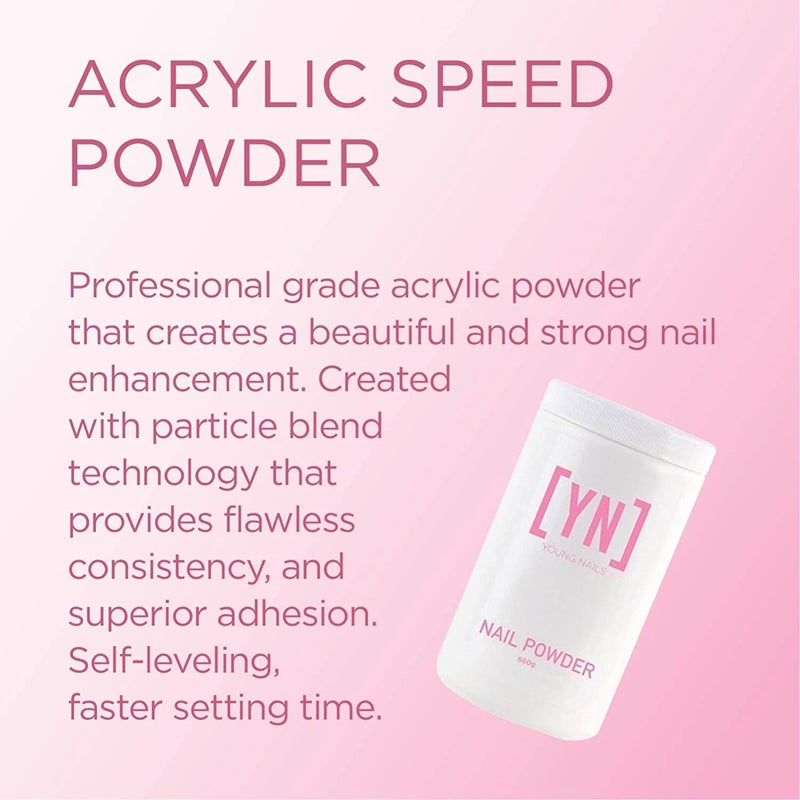 Young Nails Acrylic Speed Powder, Frost Pink, 660 Gram - Image 2