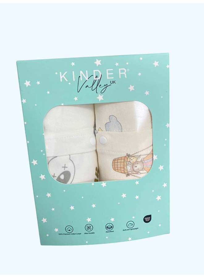 Kinder Valley 2pc-Set - Full Sleeves Romper - Hot Air Balloon/Teddy - Image 2