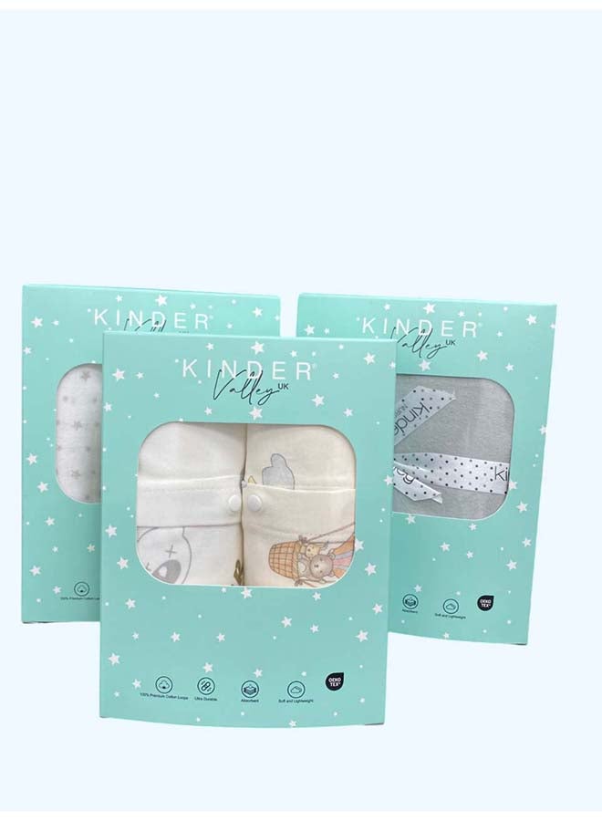 Kinder Valley 2pc-Set - Full Sleeves Romper - Hot Air Balloon/Teddy - Image 3