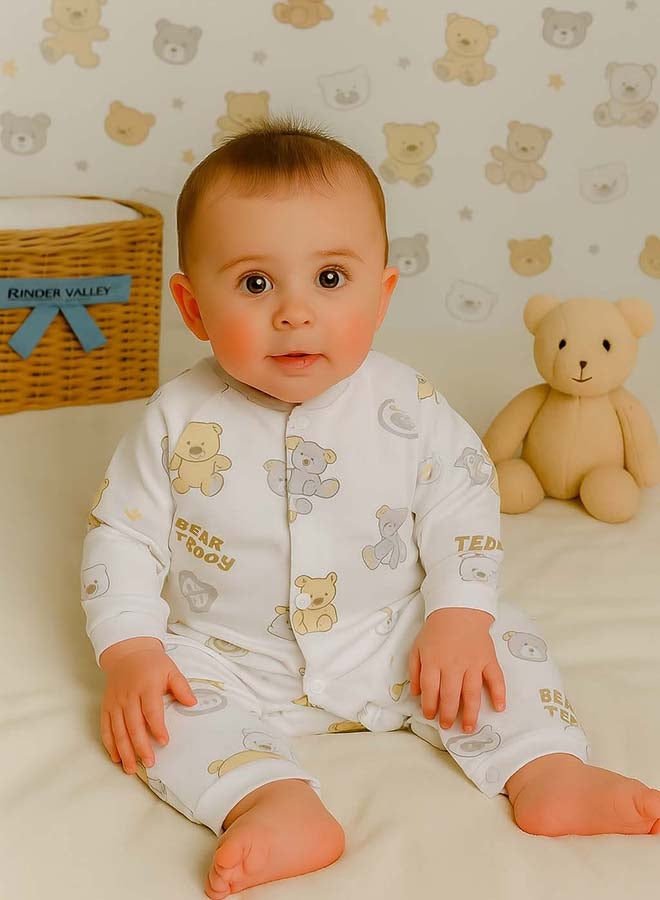 Kinder Valley 2pc-Set - Full Sleeves Romper - Hot Air Balloon/Teddy - Image 5