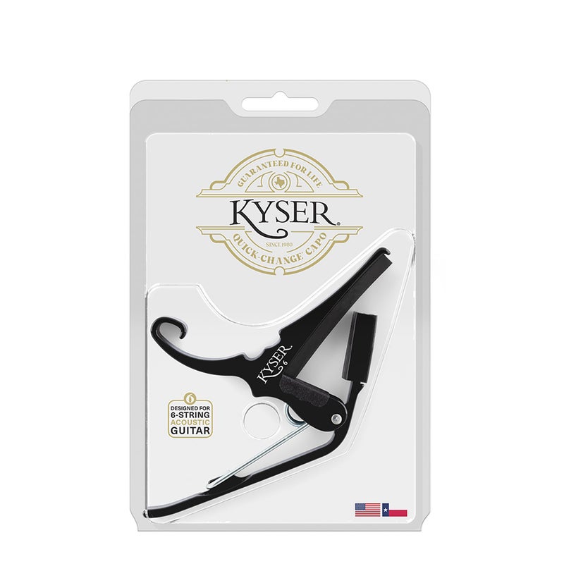 Kyser Quick-Change Guitar Capo for 6-string acoustic guitars, Black, KG6BA - Image 5
