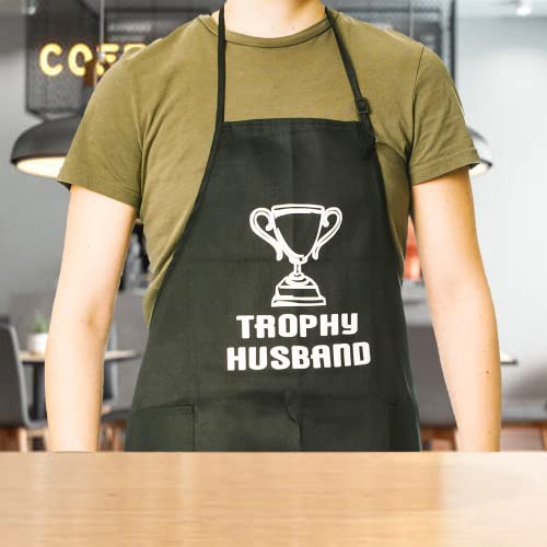 Funny Guy Mugs Trophy Husband Adjustable Apron with Pockets - Funny Apron - Perfect For Kitchen BBQ Grilling Barbecue Cooking - Image 2