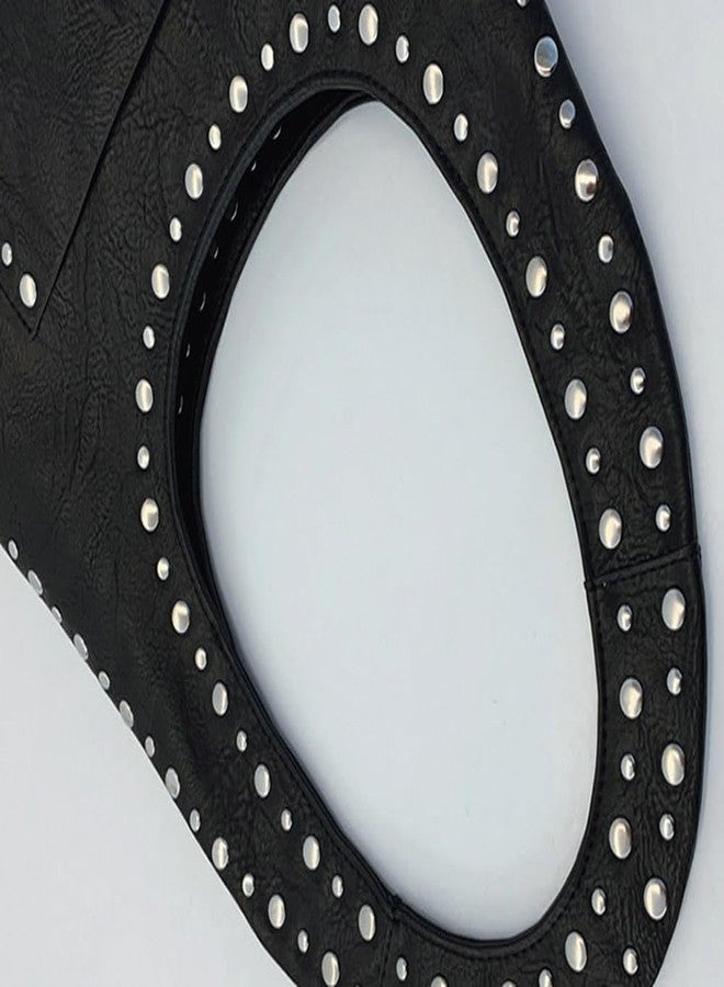 Molodo PU Leather Hobo Bag for Women Vintage Studded Tote Bag Handbag Trendy Shoulder Bag Punk Streetwear Handbag Purse - Image 3