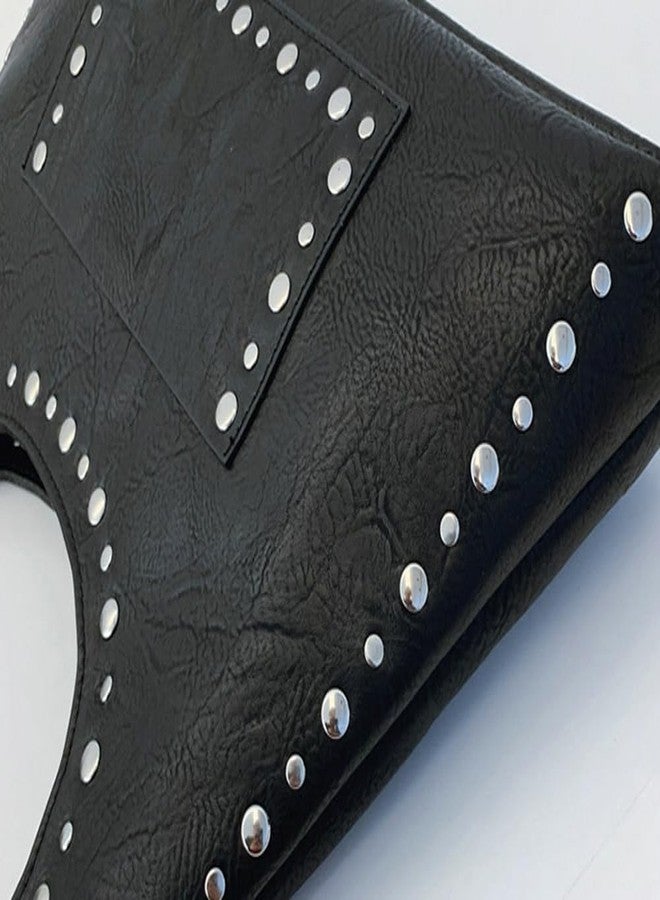 Molodo PU Leather Hobo Bag for Women Vintage Studded Tote Bag Handbag Trendy Shoulder Bag Punk Streetwear Handbag Purse - Image 5