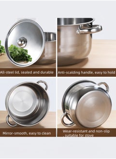 nihao 4-piece Set Of Enlarged Thickened Stainless Steel Set Cookware Set with Stainless Steel Pot Lid 20-22-24-26 Cm  - Image 4