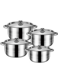 nihao 4-piece Set Of Enlarged Thickened Stainless Steel Set Cookware Set with Stainless Steel Pot Lid 20-22-24-26 Cm  - Image 1
