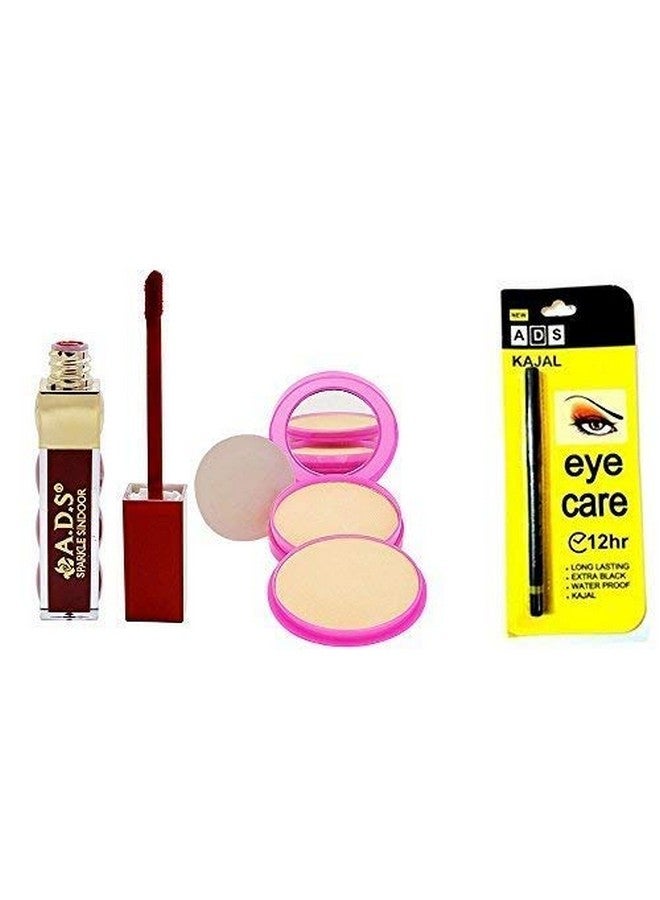 adbeni Good Choice Combo Makeup Set Kumkum Sindoor & Kajal Pack Of 3Pcs