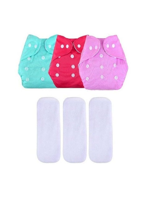 Kids Diaper Reusable Diaper Baby Washable Diaper Cloth Diaper Nappies With Wetfree Inserts For Babies (5 Layer Insert Pad For Cloth Diapers)