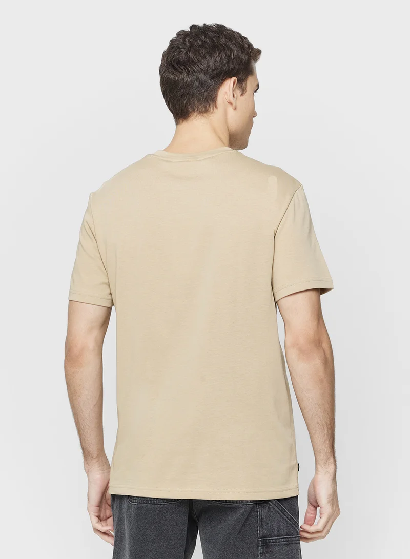 لاكوست Logo Crew Neck T Shirt
