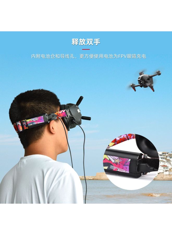 STARTRC حزام رأس ملون مناسب لنظارات الطيران Dji Fpv ملحقات طائرة Dji Fpv المتنقلة - Image 2