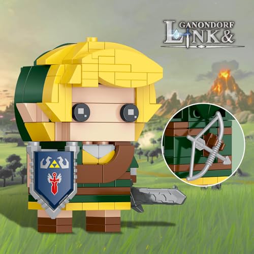 TOY PLAYER BOTW Link Figure Building Set Link Action Figures with Master Sword and Ganondorf Birthday Party Decorations Supplies Gifts for 14 Fans Adults 200 Pieces - Image 5