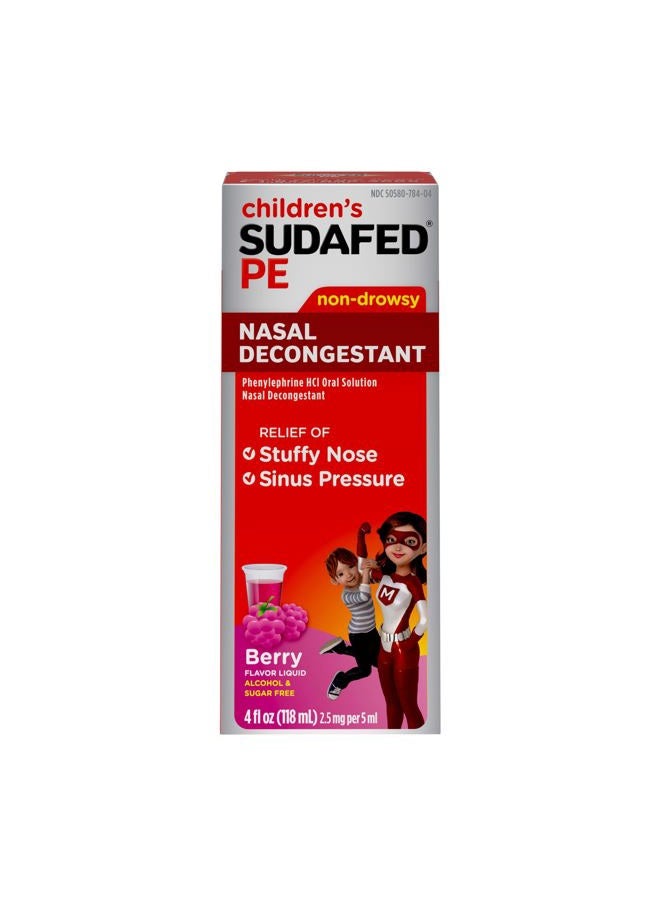 Sudafed Children's Sudafed PE Nasal Decongestant, Phenylephrine HCl, 4 fl. oz - Image 2