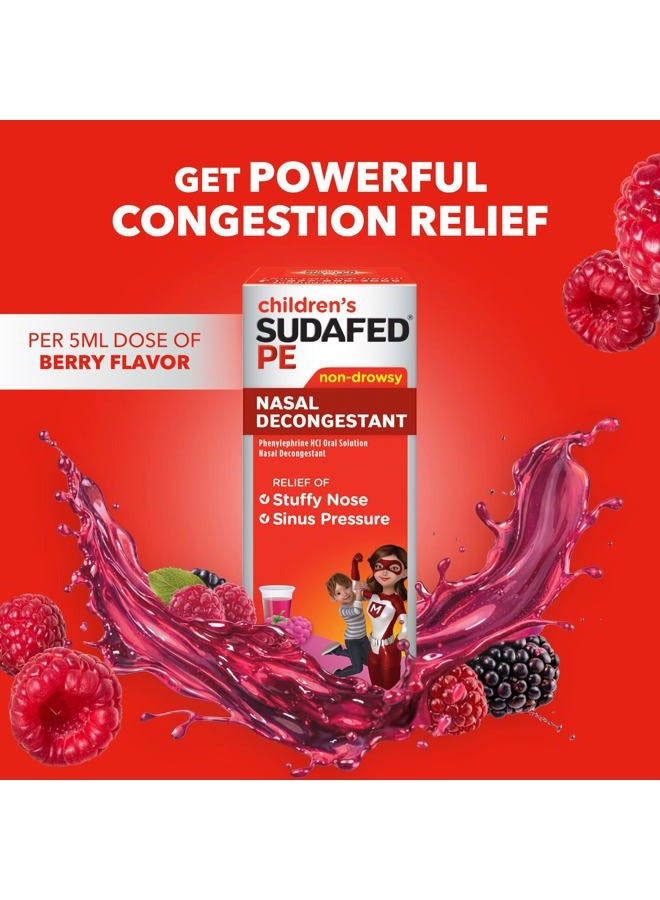 Sudafed Children's Sudafed PE Nasal Decongestant, Phenylephrine HCl, 4 fl. oz - Image 5