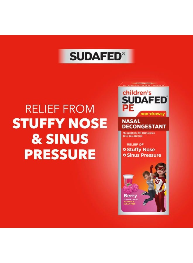 Sudafed Children's Sudafed PE Nasal Decongestant, Phenylephrine HCl, 4 fl. oz - Image 3