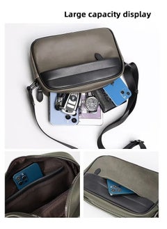 Plaid Pattern PU Leather Crossbody Bag for Men 5 Pockets Adjustable Strap Waterproof Large Capacity Shoulder Bag Mens Business Commuting Leisure Travel Street Trend Backpack - pzsku/Z70C41D1070D4E9B59BEEZ/45/_/1732786237/846057c1-9688-4747-8083-2d50dfa670e2