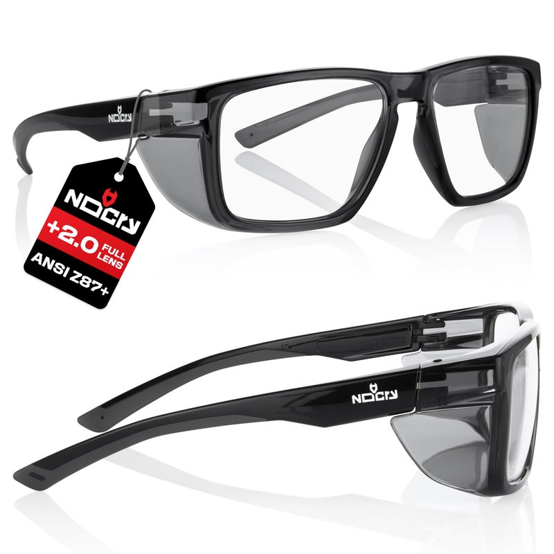 NoCry ANSI Z87.1 Safety Glasses with Readers 1.5 with Anti Fog & Anti Scratch Coating â€” Full Lens Safety Reading Glasses for Men & Women â€” Protective Eyewear with Side Shields and 100% UV Protection - Image 1
