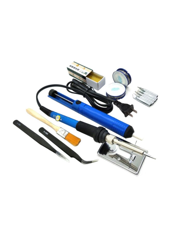 14-Piece Soldering Iron Welding Tool Kit Black/Blue/White - Image 1