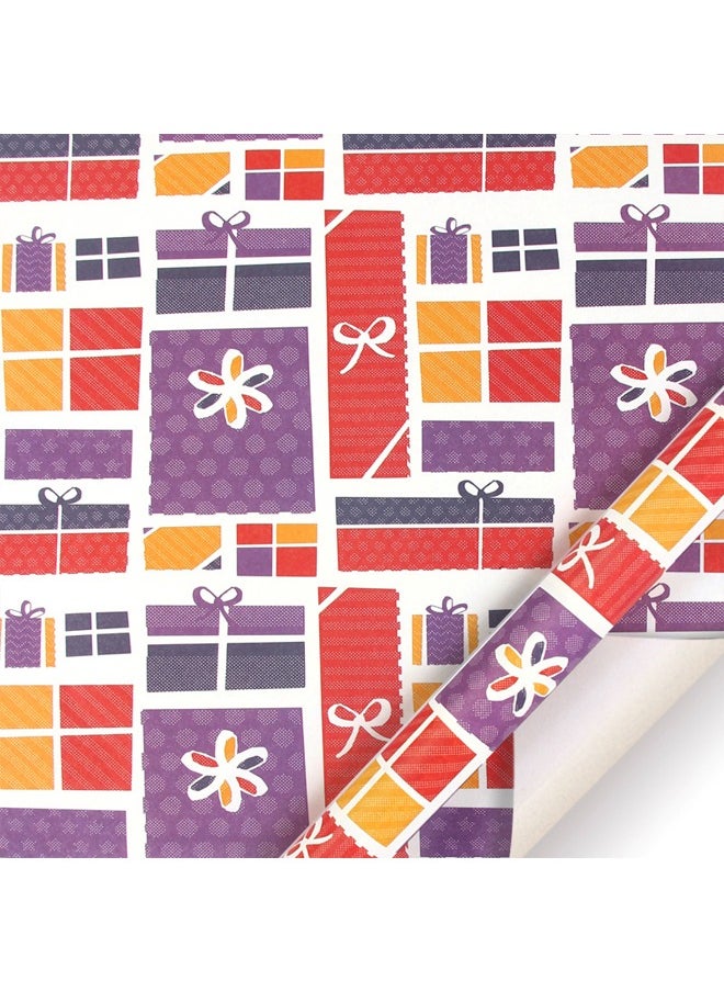Zeemey 6 Sheets Gift Wrapping Paper With Accessories,Holiday Gift Wrapping Paper,Birthday Gift Box Gift Wrapping DIY, Gift Wrapping Paper for Birthday, Holiday, Wedding, Party,Kids Gift Wrapping (70cmX50cm)  - Image 4