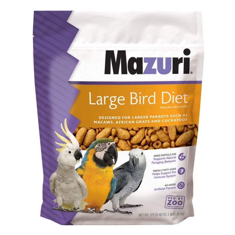 Mazuri | Nutritionally Complete Food for Large Birds | 3 Pound (3 lb.) Bag - Image 1