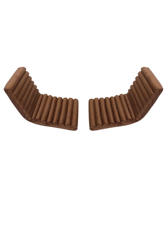 SMART HOME Floor Sofa - Foldable Floor Chair with Fully Adjustable Backrest, Soft Velvet Upholstered Chair with Comfortable Interior Padding Suitable for Travel, Picnics, Camping and Outdoor Enjoyment - Image 2