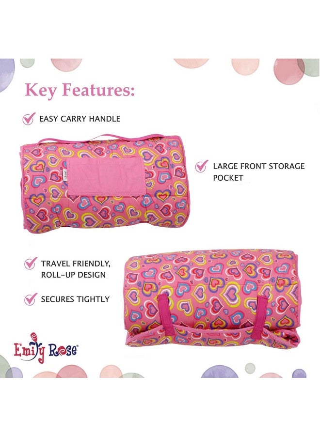 Emily Rose Kids Rollup Toddler Pink Sleeping Cot Nap Mat w/Blanket | Removable Pillow & Unicorn Lovey Included | 100% Cotton for Daycare, Preschool, Travel Naps | Portable, Washable | USA Business - Image 5