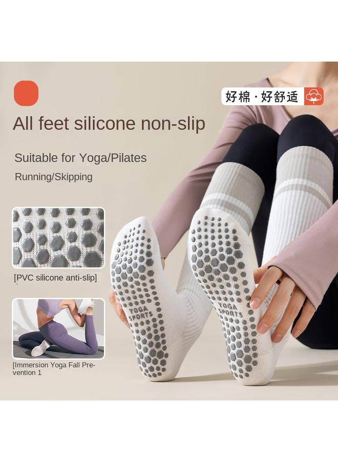 Bluejw Sports Muscle Pressure Striped Socks Children's Shoulder Socks Leg Shaping Pilates Fitness Rope Skipping Running Yoga Socks - Image 4