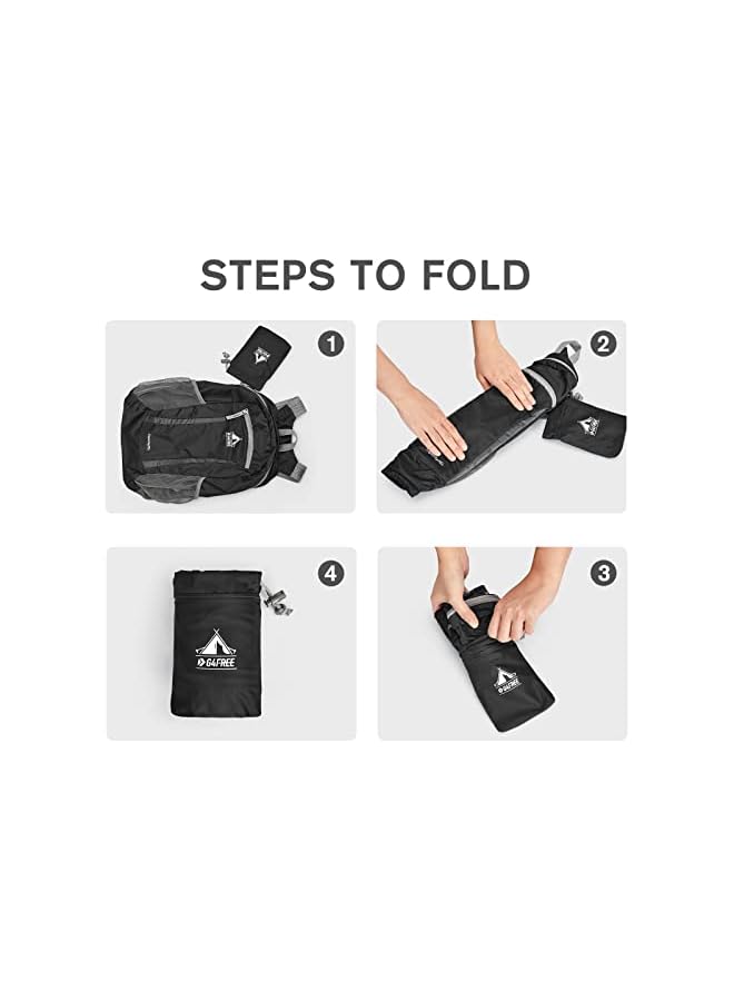 G4Free حقيبة ظهر صغيرة للتنزه G4Free سعة 16 لتر خفيفة الوزن مصنوعة من النايلون قابلة للتعبئة ومقاومة للماء للسفر والتخييم في الهواء الطلق للرجال والنساء - Image 4