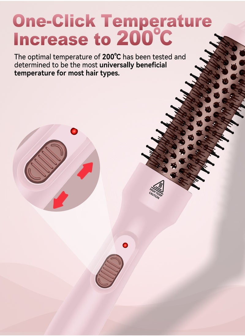 DOSCHER Thermal Brush, 32mm Heated Curling Brush for Perfect straight hair & Voluminous Curls - Dual Voltage, 30s Fast Heating, Ceramic Tourmaline Ionic Technology  - Image 3