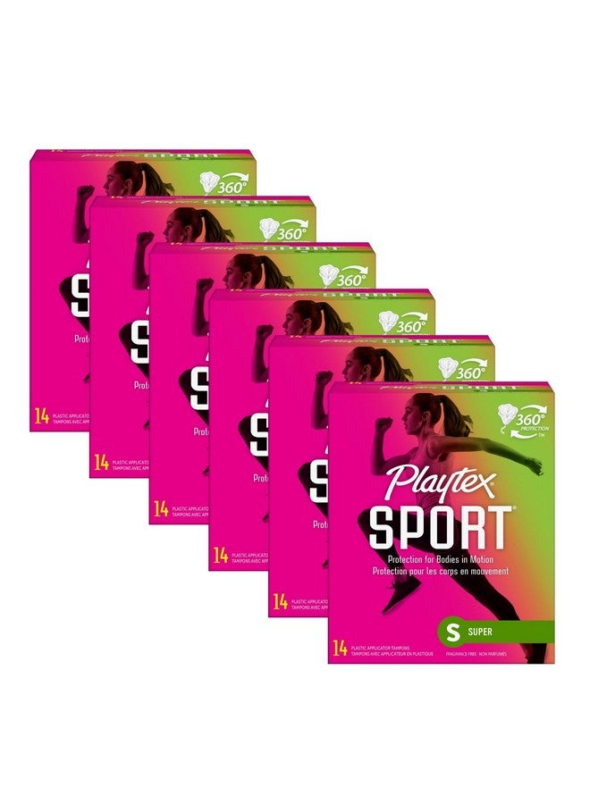 playtex Playtex Sport Tampons, Super Absorbency, Fragrance-Free Tampons - 84ct (6 Packs of 14ct)  - Image 1