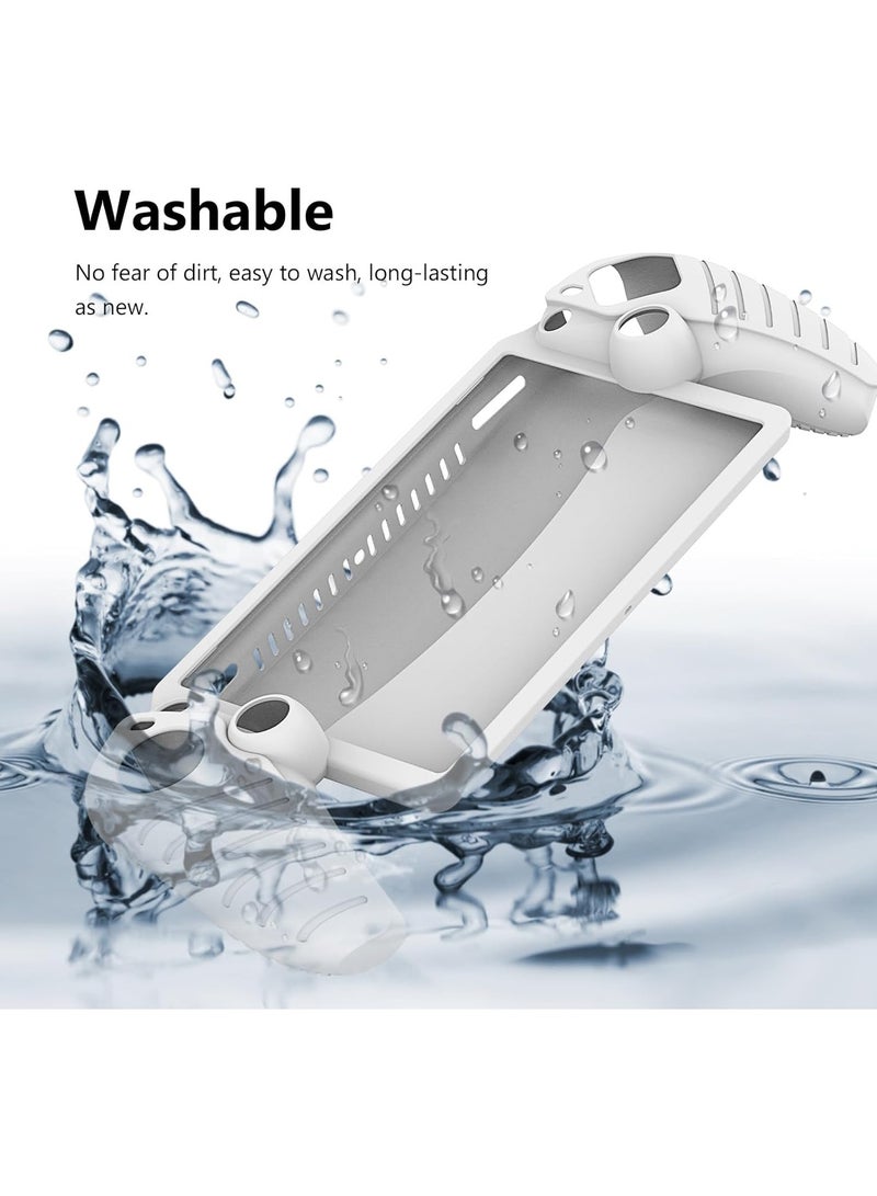 KASTWAVE Protective Case for Playstation Portal, Silicone Case Cover All-Around Protection and Non-Slip Thumb Grips Accessories for Playstation Remote Player Playstation Portal Case (White) - Image 5