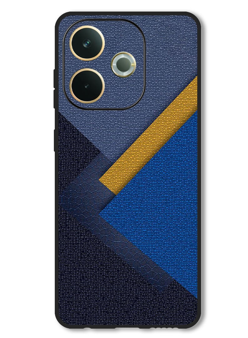 Theodor حافظة متوافقة مع أوبو A5 برو حماية مضادة للصدمات غطاء بامبر بنمط مثلثات جلدية - Image 1