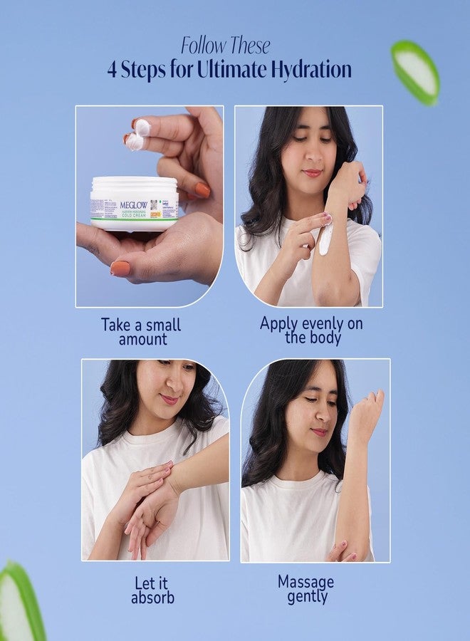 Meglow Aloe Vera Moisturizing Cold Cream | Deep Hydration & Winter Care | Enriched with Cucumber Extracts & Aloe vera for Soft, Nourished & Protected Skin Pack of 3 (125g each) - Image 5