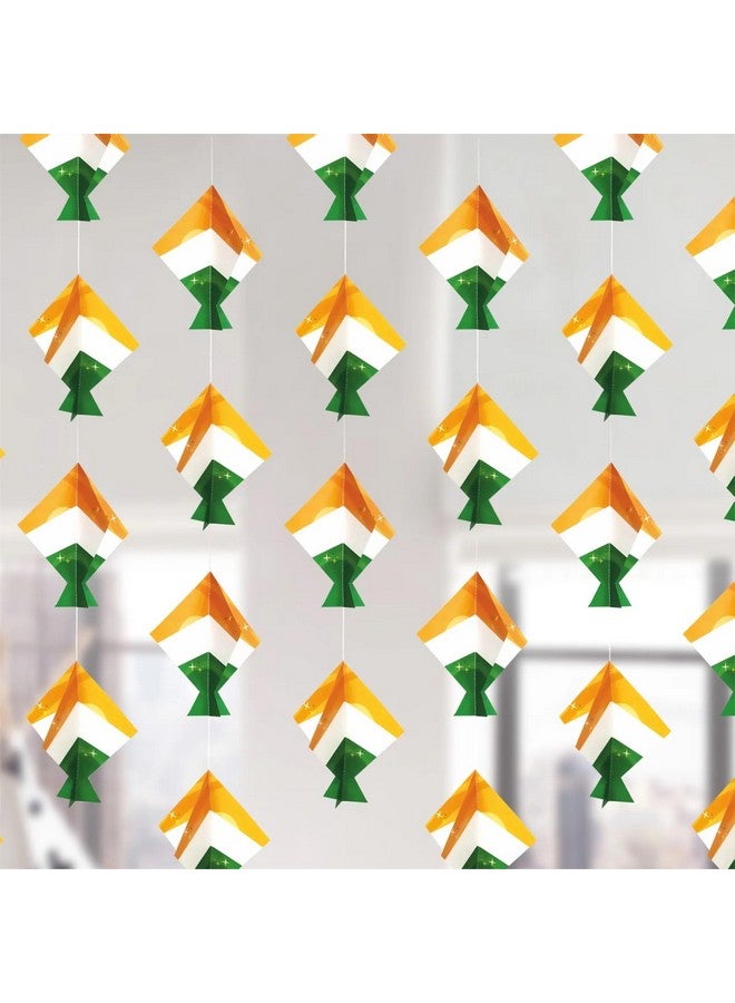 TOYXE Tri Color Kite Frills for Independence Day | Republic Day Decoration Pack of 4 Pieces - Image 1