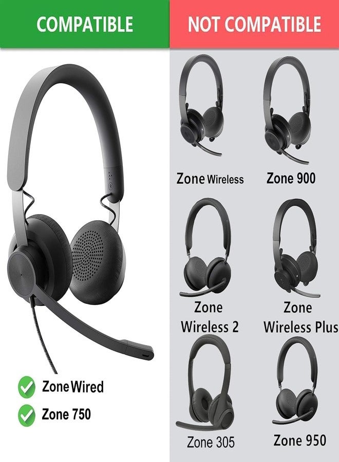 defean Ear Pads Replacement - defean Ear Cushions Compatible with Logitech Zone 750 / Zone Wired Headset (Do Not fit Zone Wireless/Zone 900/Zone Wireless 2) - Image 2