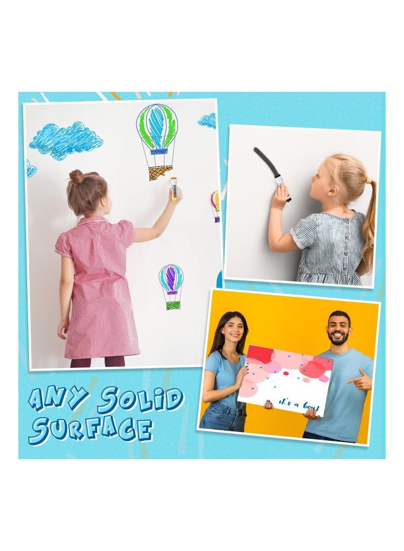 Acrylic Paint Markers Set - 6 Jumbo 30mm Felt Tip Neon Markers with Waterproof Permanent Ink for Rock, Stone, Ceramic, Wood, Canvas, Tag Signs, Calligraphy, and Outdoor Art. - Image 5