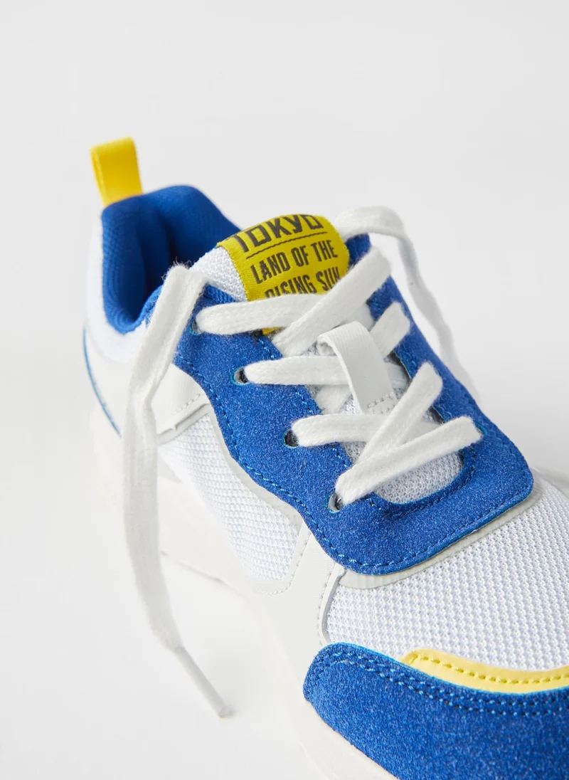زيبي Trainers for Boys 'Tokyo Superlight Runner', White/Blue