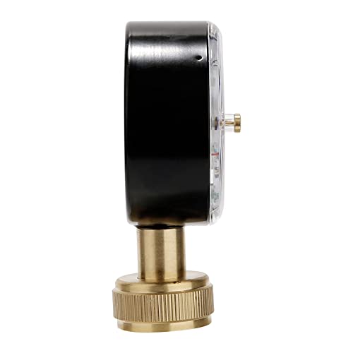 Watflow 2-1/2" Water Pressure Test Gauge, Garden Hose Pressure Gauge, House Water Pressure Gauge, 3/4" Female Hose Thread, 0-200 psi/kpa with Drag Pointer - Image 4