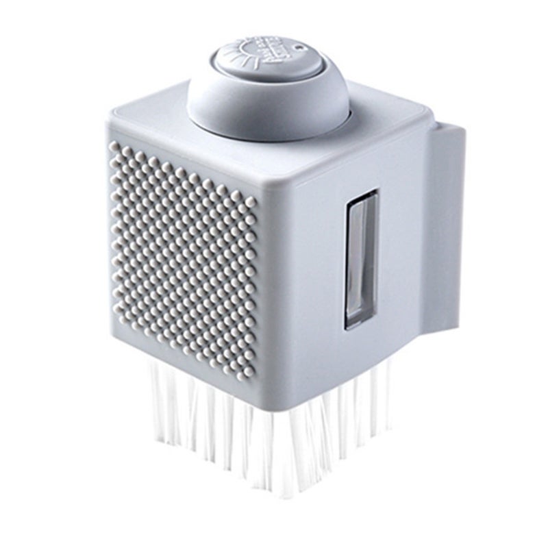 Dish Brush: Soft Silicone Bristles, Safe For Non-Stick Cookware - Easy Soap Refill Soap Dispenser For Kitchen Cleaning - Image 1