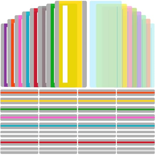 Heetobcos 48 Pieces Guided Reading Strips with 3 Styles Highlight Bookmarks Reading Ruler Reading Tracking Colored Overlays Strips Assorted Colors Helps with Dyslexia - Image 1