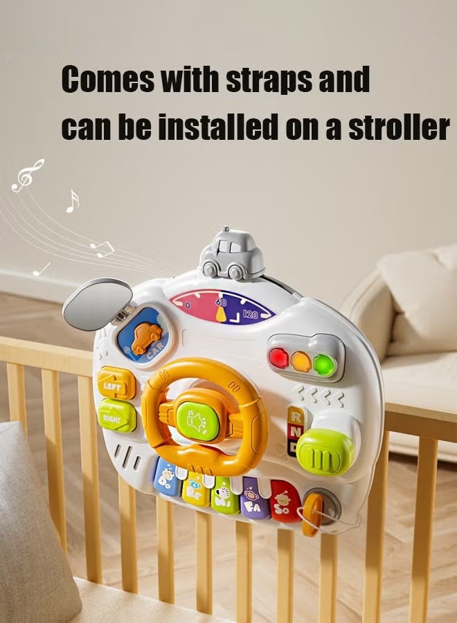 aiyingle Baby Toys (6-12 Months)   Baby Activity Table, Steering Wheel Toy Sensory Toy (1-3 Years Old Toddler), Early Childhood Activity Center Children's Birthday Gift, Children's Multifunctional Educational Toy (pink) - Image 4